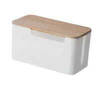 Didiseaon 1Pc Cable Management Box White Storage Case for Power Plug and Charger Organisation Detachable Cover Opening Design for Efficient Heat Dissipation Suitable for Power Strips and