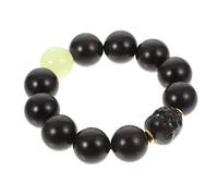 Didiseaon 1Pc Durable Black Buddhist Beads Chain Bracelet Unique Jewelry for Faith and Respect Comfortable Wear for Men and Women for Special Occasions