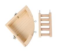 Didiseaon 1Pc Mini Wooden Hamster Climbing Ladder Durable Beige Crawling Ladder for Hamsters Mice and Pets Promotes Active Play and Mental Stimulation