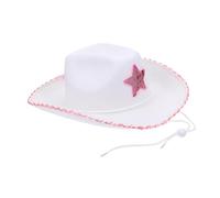Didiseaon 1pc Sequin Star Western Hat for Stylish Cowgirl Hat Fit for Parties and Festivals Breathable Felt Material Great for Themed Dress Up