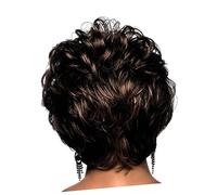 Didiseaon 1pc Women's Short Curly Wig Headgear Fashion Hair Cover Realistic Scalp Feel Comfortable for Daily Parties and Costumes