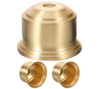 Didiseaon 1set Brass E27 Lamp Holder Finials with Semi-Threaded Structure for Enhanced Light Focusing and Quick Installation, Suitable for Lighting Fixtures and Work Desks, Vintage 2pcs