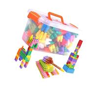 Didiseaon 1Set Bullet Head Building Blocks with Drawing Colorful Educational Cognitive for Boys Enhancing Logical Skills Hands Abilities