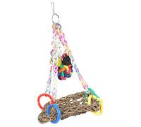 Didiseaon 1Set Hanging Bird Perch for Parakeets and Parrots Durable Climbing Swing Chewing and Adventuring Accessory for Birdcages Reduces Anxiety and Stress