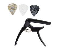 Didiseaon 1Set Metal Guitar Capo with Picks Multi Use Accessory for Acoustic Electric Guitars Durable Design Easy to Adjust Scratch Resistant for Musicians