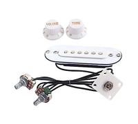 Didiseaon 1Set Modern Style Acoustic Electric Guitar Pickup Easy Install Piezo Transducer Tuning Tool White Shell Durable Accessory for Guitar Lovers