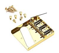 Didiseaon 1Set Professional Metal Tremolo Bridge for Electric Guitar Golden Strain Plate Bridge with Saddle Durable Portable Guitar Accessories for Musicians and Guitarists