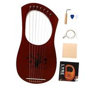 Didiseaon 1set String Lyre Harp Vintage Handheld Instrument Smooth Finish for Music Beginners and Boys and Girls Great Idea for Special Occasions