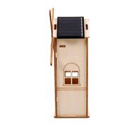 Didiseaon 1Set Unfinished Solar Power Wooden Windmill Assemble DIY Science Experiment Project for Hand and Brain Development Birthday and Christmas Fun Educational Activity
