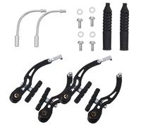 Didiseaon 2 Pairs Bicycle Brake Calipers Front Rear for Road and Mountain Bikes Lightweight Brake Pads with Groove Design for Rim Protection and Smooth Stopping Performance