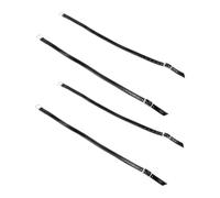 Didiseaon 2 Pairs Black Imitation Leather High Heel Shoe Bungee Laces with Stainless Steel Buckle, Prevents Slipping and Fits Tightly on Feet, for Women Dancing Or Walking