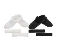 Didiseaon 2 Pairs Clog Inner Liners, Removable Plush Cotton Winter | Flannel Bootie Set, Washable Comfort, for Outdoor Cold Weather and Office Use, Size 30-31
