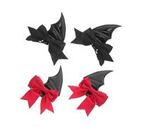 Didiseaon 2 Pairs Spooky Devil Wings Hair Clips Halloween Bat Wing Barrettes Lightweight and Cloth Gothic Hair Accessories for Cosplay Party and DIY Decorations