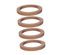Didiseaon 2 Pairs Wooden Car Speaker Spacers Adapter Rings for 5 Inch Mid-bass Speakers No Cutting Or Drilling Required Prevent Sound Quality Diffusion and DIY