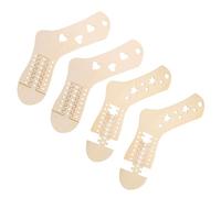 Didiseaon 2 Pairs Wooden Sock Blockers for Knitting Crochet DIY Mold Stretchers with Hollow Design Smooth Surface Sock Display Forms for Hand Knit Shaping and Maintenance