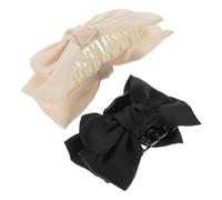 Didiseaon 2 Pcs Bow Hair Jaw Clip Decorative Hair Clips Cute Simple Black White Fabric Plastic Lightweight Practical for Women Shower Cleaning House