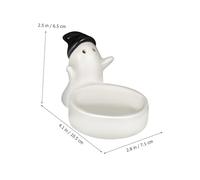 Didiseaon 2 Pcs Ghost Shape Ceramic Candle Holders Halloween Tealight Candlestick for Home Office Party Decor Small Figurine Ornaments for Birthday and Seasonal Displays