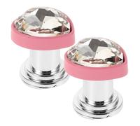 Didiseaon 2 Pcs Pet Heart Shaped Toilet Button Pusher Elegant Flush Helper for Long Nails Easy to Clean Bathroom Accessory Practical Colored Toilet Flush Button Cover for Women