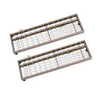 Didiseaon 2 Pcs Practical Aluminum Alloy Abacus Educational Bead Arithmetic Tool for Students and Portable Mental Math Trainer for Early Numeracy Development Hand-eye Coordination Enhancer