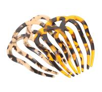 Didiseaon 2 Pcs Vintage Style Multipurpose Hair Combs Unique Seven-tooth Insert Combs for Women and Brides Beautiful Acetate Material in Dark and Light Leopard for Weddings Parties and