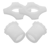 Didiseaon 2 Sets Glow the Dark Silicone Mic Bottom Rod Sleeves and Cordless Microphone Rings with Comfortable User Experience, Stylish Protection for Stages and Ktv