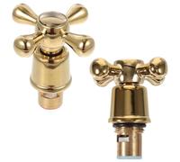 Didiseaon 2 Sets Hot Cold Faucet Handle, 1/2" Universal Shower Tap Knob | Victorian Style Replacement Handle, Cross-Arm Faucet Tap for Kitchen Bathroom Basin Sink Tap