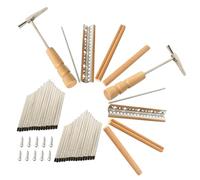 Didiseaon 2 Sets Kalimba Key Set 17 Keys Thumb Piano Repair Kit with Metal Bridge and Tuning Hammer Sturdy Wood and Metal Material No Burr DIY Kalimba Repair Accessories for Repairing The