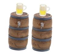 Didiseaon 2 Sets Miniature Wine Cellar Decoration Mini House Accessories Dollhouse Cups Bar Furniture Decorations Mini Beer Mugs Plastic Light Brown