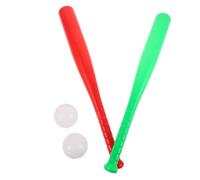 Didiseaon 2 Sets Outdoor Lightweight Training Baseball Bat for Red Green Plastic Bats Play Equipment for Hand Eye Coordination and Fun