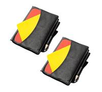 Didiseaon 2 Sets Professional Soccer Referee Card Portable Flexible Red and Yellow Match Accessory with Notebook and Pen for Football Rugby Badminton Recording