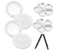 Didiseaon 2 Sets Refillable Eyeshadow and Lipstick Box with Brush DIY Makeup Dispenser Case for Blush Foundation Compact Cosmetic Organizer for Travel and Daily Use