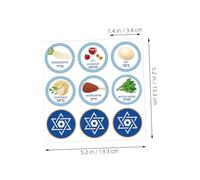 Didiseaon 20 Sheets Round Passover Stickers for Party Bags Decorative Packaging Seal Labels with Elegant Designs Apply Jewish Passover Supplies for Festive Celebration and Wrapping