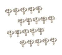 Didiseaon 200 Sets DIY Leather Rivet Kit Silver-Edged White 6mm Rhinestone Studs for Clothing Luggage and Shoes, Decorative Metal Rivets for Leather Craft and Apparel Accessories