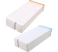 Didiseaon 200 Sheets Attendance Clock Cards for Employee Time Recording, Simple to Use Paperboard Commuting Time Cards with Not Easy to Peel Off Font, Suitable for Office Payroll and Daily