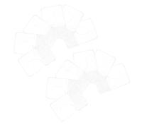 Didiseaon 200pcs Clear Self-Adhesive Plastic Hanging Tabs for Retail Display Transparent Sticky Hooks for Shops and Small Item Organization Easy Stick Setup