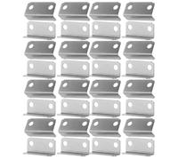 Didiseaon 200pcs Drawer Lock Strike Plates Metal Locking Angle Brackets Replacement Hardware for Office Cabinet Cupboard Drawer Maintenance