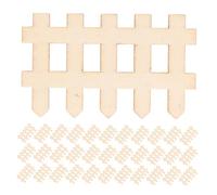 Didiseaon 200pcs Miniature Wood Picket Fence for Garden Border Small Mini Fence Decorative Edging for Fairy Garden Dollhouse Bonsai and Micro Landscaping Plant Protection