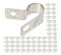 Didiseaon 200pcs R-Type Cable Clamps Metal Wire Clips Cable Fasteners for Indoor Cord Management in Office Garage and Event Wire Organization