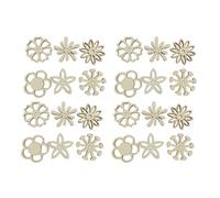 Didiseaon 200pcs Wooden DIY Crafts Hollow-Out Pieces Plastic Material Unique Decorations for Handcrafts and Christmas Lovely Style Wooden Ornaments for Creative Handmade Projects
