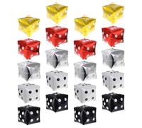 Didiseaon 20Pcs 12 Inch Cube Dice Aluminum Foil Balloons Set for Party Decorations, Poker Event Balloons, Wedding and Birthday Wall Decor in Gold, Silver, Black, White, and Red
