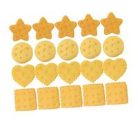 Didiseaon 20pcs Artificial Fake Cookies Photo Props with Real Touch Feeling, Safe and Odourless Resin Biscuit Models, for Kindergarten Cognitive Learning and Photography Studio Random Style
