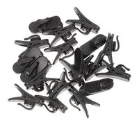 Didiseaon 20pcs Black Abs Lavalier Microphone Clips Small and Light Mic Wire Clips Easy on Collar Or Tie Suitable for Performances and Podium Speeches