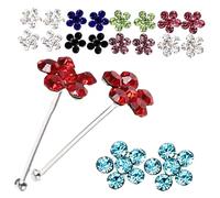 Didiseaon 20Pcs Boxed Colorful Decorative Nose Studs Unique Body Piercing Jewelry for Parties Weddings Dances Lightweight Comfortable Nose Ornaments