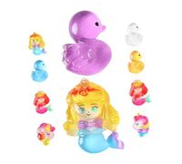 Didiseaon 20pcs Colorful Mini Duck Ornaments for Fairy Garden DIY Decorations Cute Mermaid Resin Figures for Party Favors Landscape Accessories Aquarium Decor