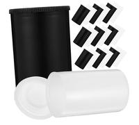 Didiseaon 20pcs Film Canisters Storage Containers Compact PE Film Organizer for Camera Reel Empty Cases for Travel and Outdoor Photography Multi Use Small Item Holder Black White
