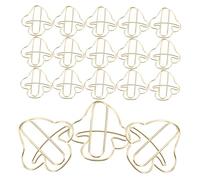 Didiseaon 20pcs Gold Mushroom Paper Clips Creative Office Note Clips Decorative Document Bookmarks for Home and School Organization