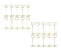 Didiseaon 20pcs Golden Memo Holders Desktop Card Clips Multi-Function Picture Holders Made of Metal and Steel, Steady the Desktop and Lightweight for Home Decoration and Office Use