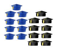 Didiseaon 20pcs Graduation Paper Hats Graduation Paper Caps Black Blue Easy to Put on Lightweight Photography Friends Who Are Going to Graduate