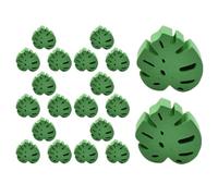Didiseaon 20pcs Light Green Wood Leaf Beads Multi-use Lightweight Leaf Charms for Bracelet Making and Bead Weaving Accessories