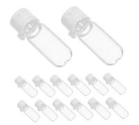 Didiseaon 20pcs Mini Glass Travel Lotion Bottles with Leakproof Plastic Caps Refillable Transparent Liquid Containers for Foundation Aromatherapy Shampoo and Moisturizer Dispenser Portable